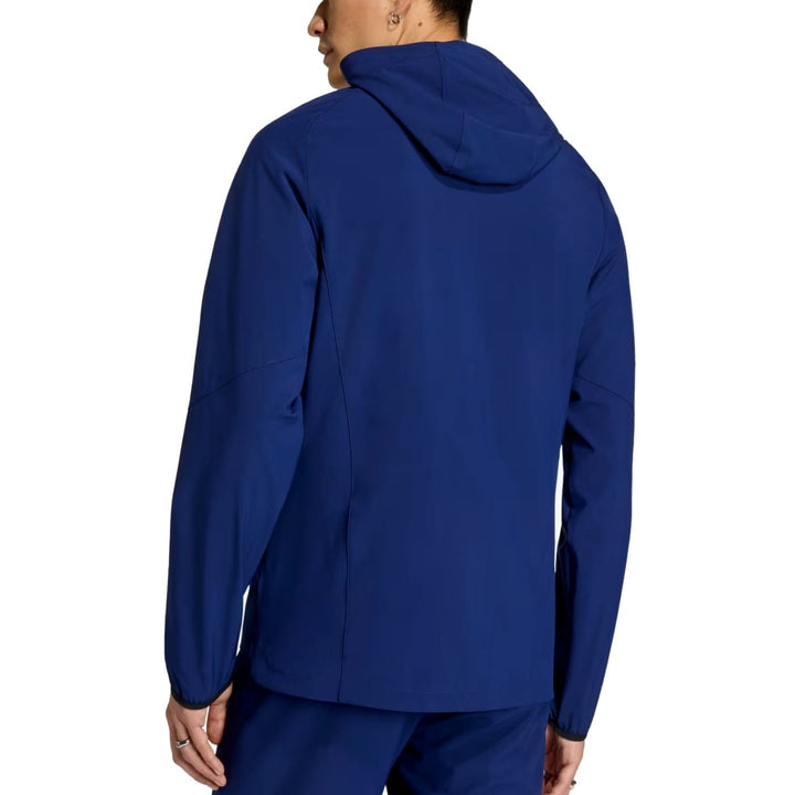 Japan Casual Travel hooded presentation tracksuit 2026/27 in blue by Soccer Tracksuits, designed as an authentic soccer tracksuit.