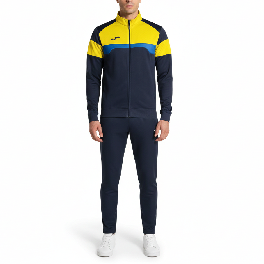 Danubio III Elite training Tracksuit European Style Slim-Fit - Navy/Yellow - Joma