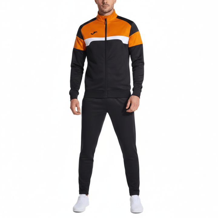 Danubio III Elite training Tracksuit European Style Slim-Fit - Black/Orange - Joma