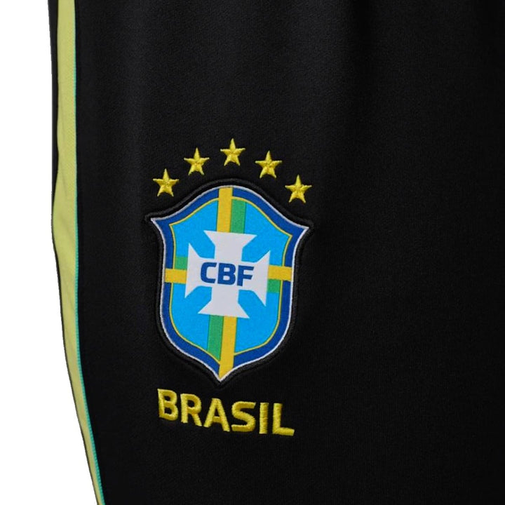Jordan x Brazil black training soccer tracksuit with official CBF logo and five stars detail