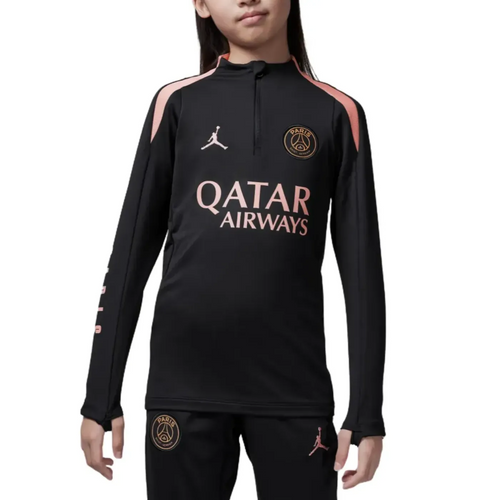 Jordan PSG black soccer tracksuit youth featuring a stylish design and comfortable fit for young athletes