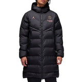 Jordan PSG UCL parka jacket in black with logo, perfect for sports and casual wear