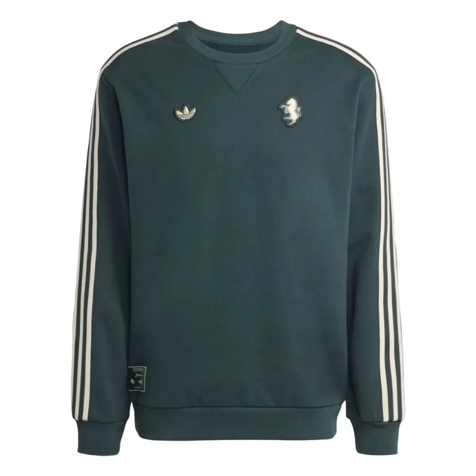 Juventus Adidas Originals sweat set 2025 26 in dark green with classic three stripes design