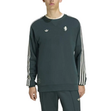 Men's Juventus Adidas Originals sweat set 2025 26 in dark gray with signature stripes and logo