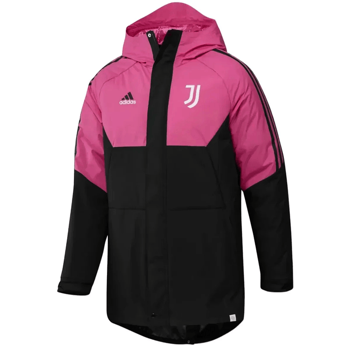Juventus Soccer parka down jacket 2022 pink/black - Adidas