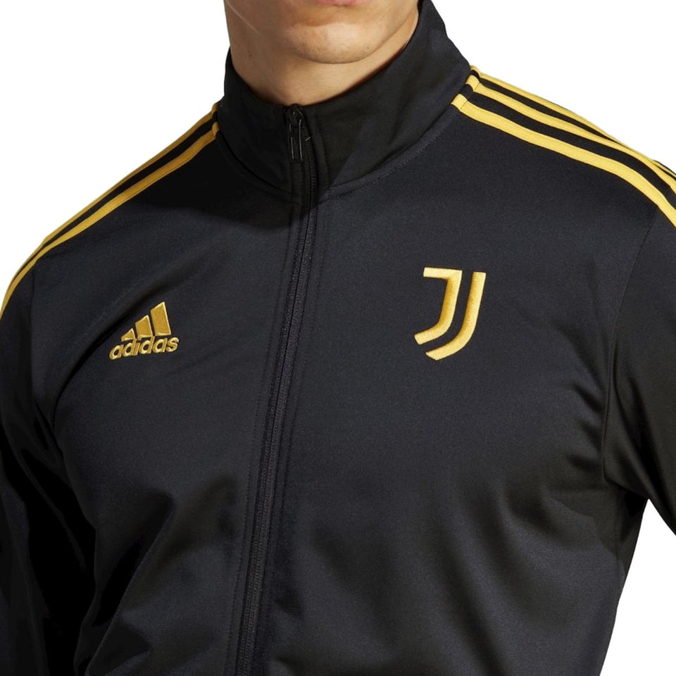Juventus Casual 3S black presentation tracksuit 2023/24 - Adidas