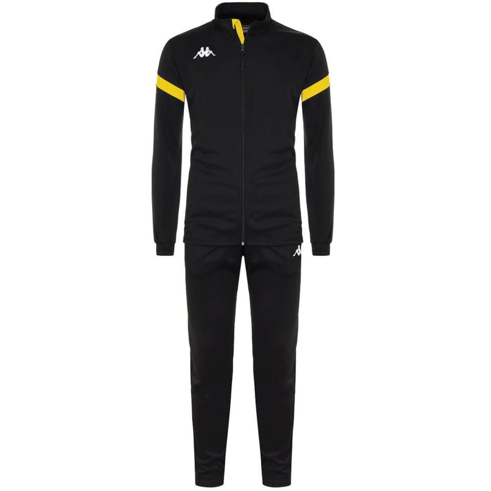 Dalcito premium Tracksuit Italian Slim-Fit Training/Casual Set - Black/Yellow - Kappa