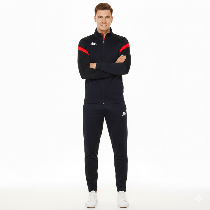 Dalcito premium Tracksuit Italian Slim-Fit Training/Casual Set - Dark blue/Red - Kappa