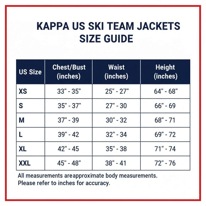 Kappa ski team jacket in bright red with a zip front and logo detail on the chest.
