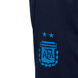 Close-up of kids Argentina soccer tracksuit 2022 featuring the AFA logo and two stars