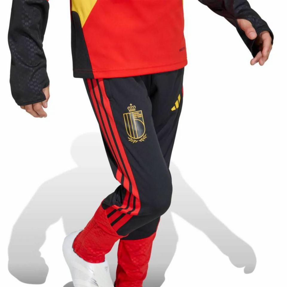 Kids Belgium training tracksuit 2026 in red and black perfect for young soccer players
