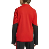 Back view of kids Belgium training tracksuit 2026 in red and black for young athletes