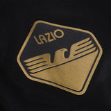 Lazio Mizuno cotton tracksuit black featuring the gold Lazio logo on fabric