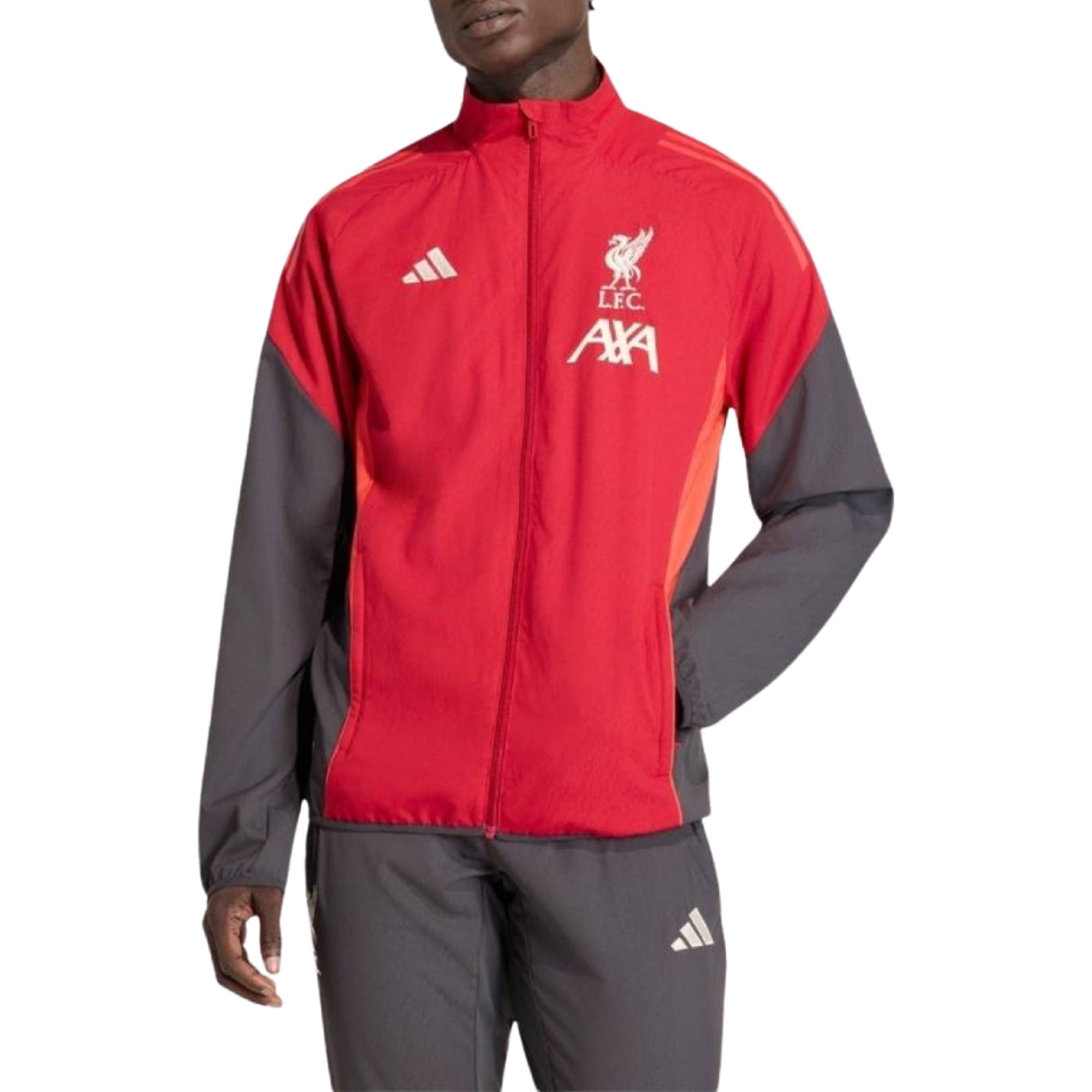 Adidas Liverpool woven Presentation soccer Tracksuit 2026 red/grey