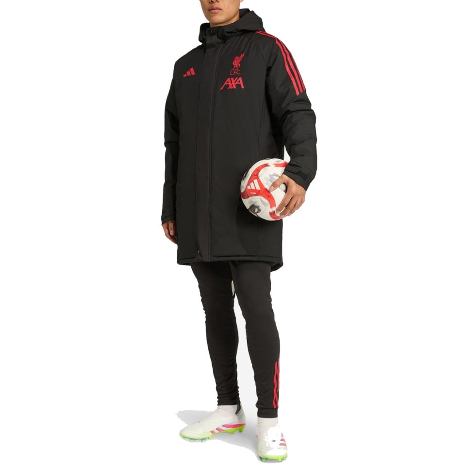 Liverpool FC black training bench parka jacket 2025/26 - Adidas
