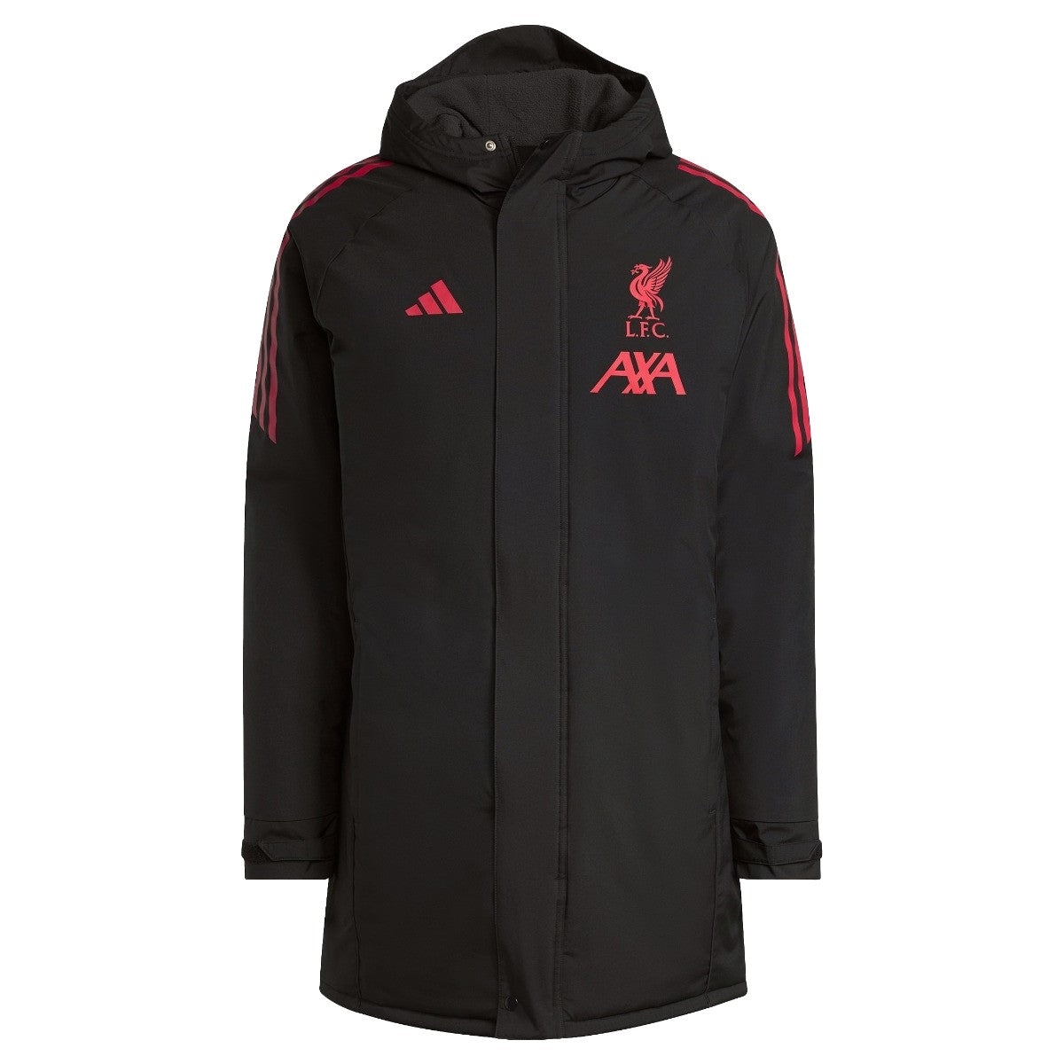Adidas Liverpool FC black Parka coat 2025/2026 | SoccerTracksuits.com