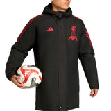 Liverpool FC black training bench parka jacket 2025/26 - Adidas