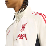 Stylish Liverpool FC Adidas tracksuit 2025 26 featuring club logo and red stripes