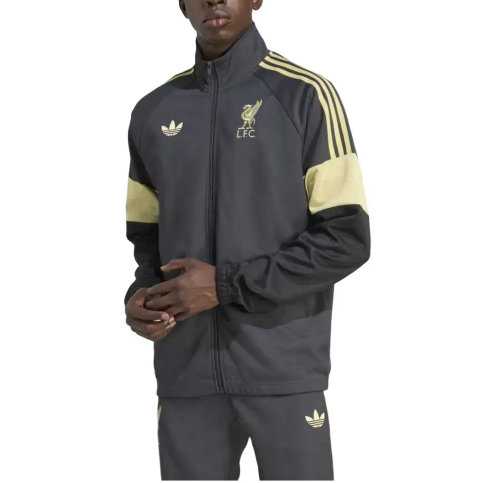 Liverpool FC Originals casual presentation tracksuit 2026 grey/gold - Adidas