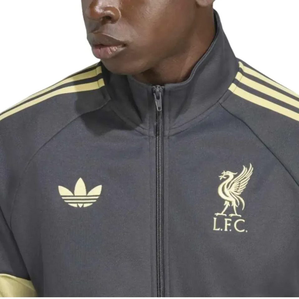 Liverpool FC Originals casual presentation tracksuit 2026 grey/gold - Adidas