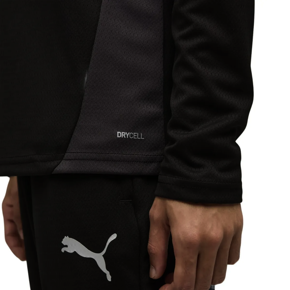 Manchester City black training tracksuit 2025 featuring moisture-wicking technology and sleek design
