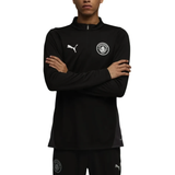 Manchester City black training tracksuit 2025 featuring sleek design and comfortable fit on SoccerTracksuits.com