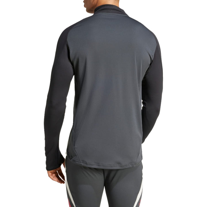 Back view of Manchester United training tracksuit 2024 25 in gray with sleek design for athletic training