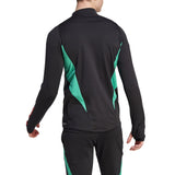 Back view of Manchester United black training tracksuit 2023 featuring sleek design and comfortable fit