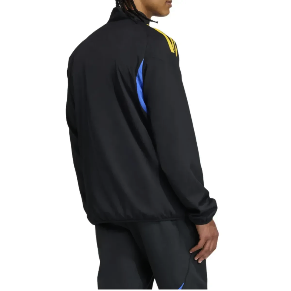 Back view of Manchester United black UCL tracksuit 2025 with stylish design for soccer enthusiasts