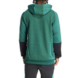 Back view of Manchester United hooded tracksuit 2024 in green with comfortable fit for sports enthusiasts