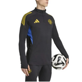 Manchester United UCL training tracksuit 2025 26 with black and blue design for soccer training