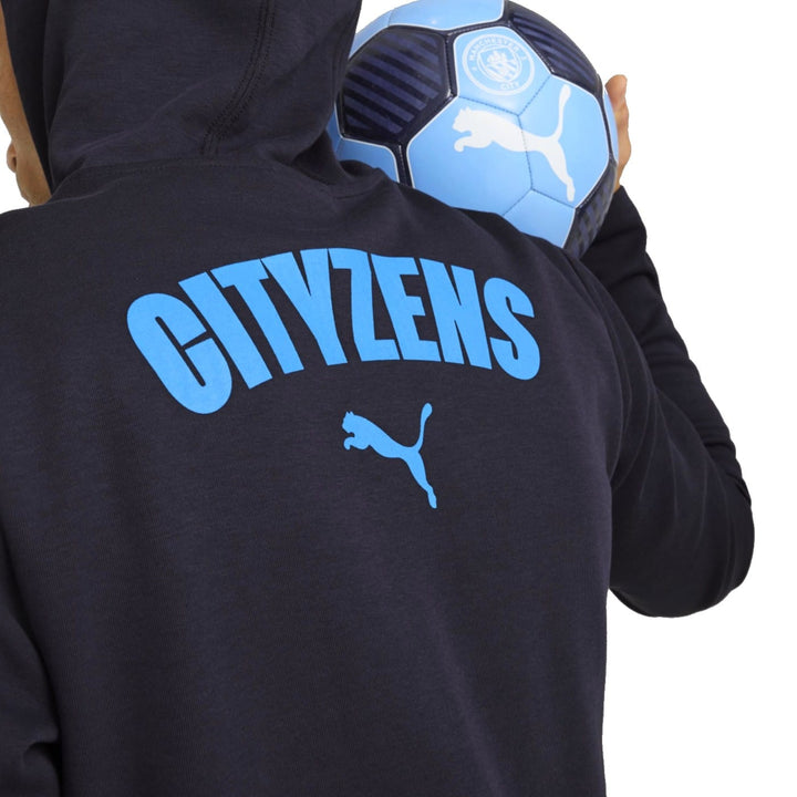 Manchester City navy Casual hooded presentation tracksuit 2024/25 - Puma