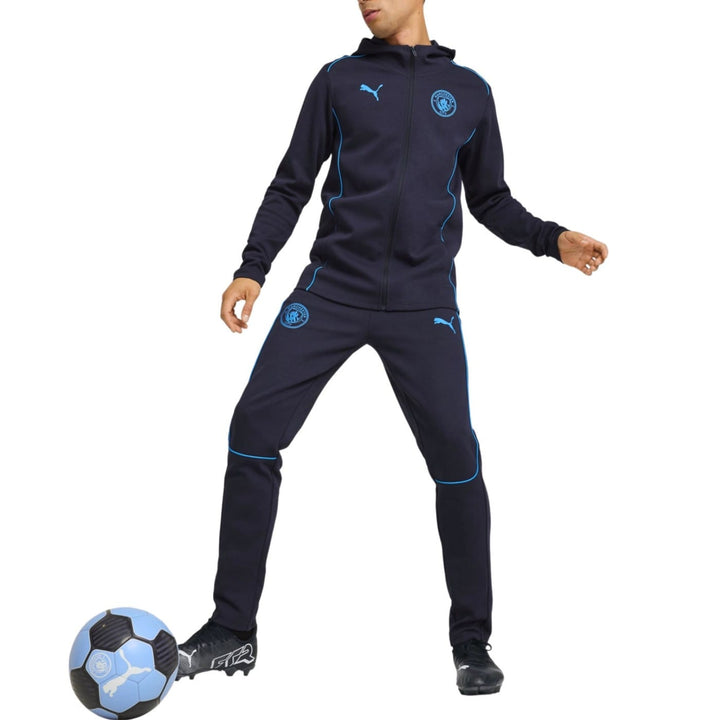 Manchester City navy Casual hooded presentation tracksuit 2024/25 - Puma
