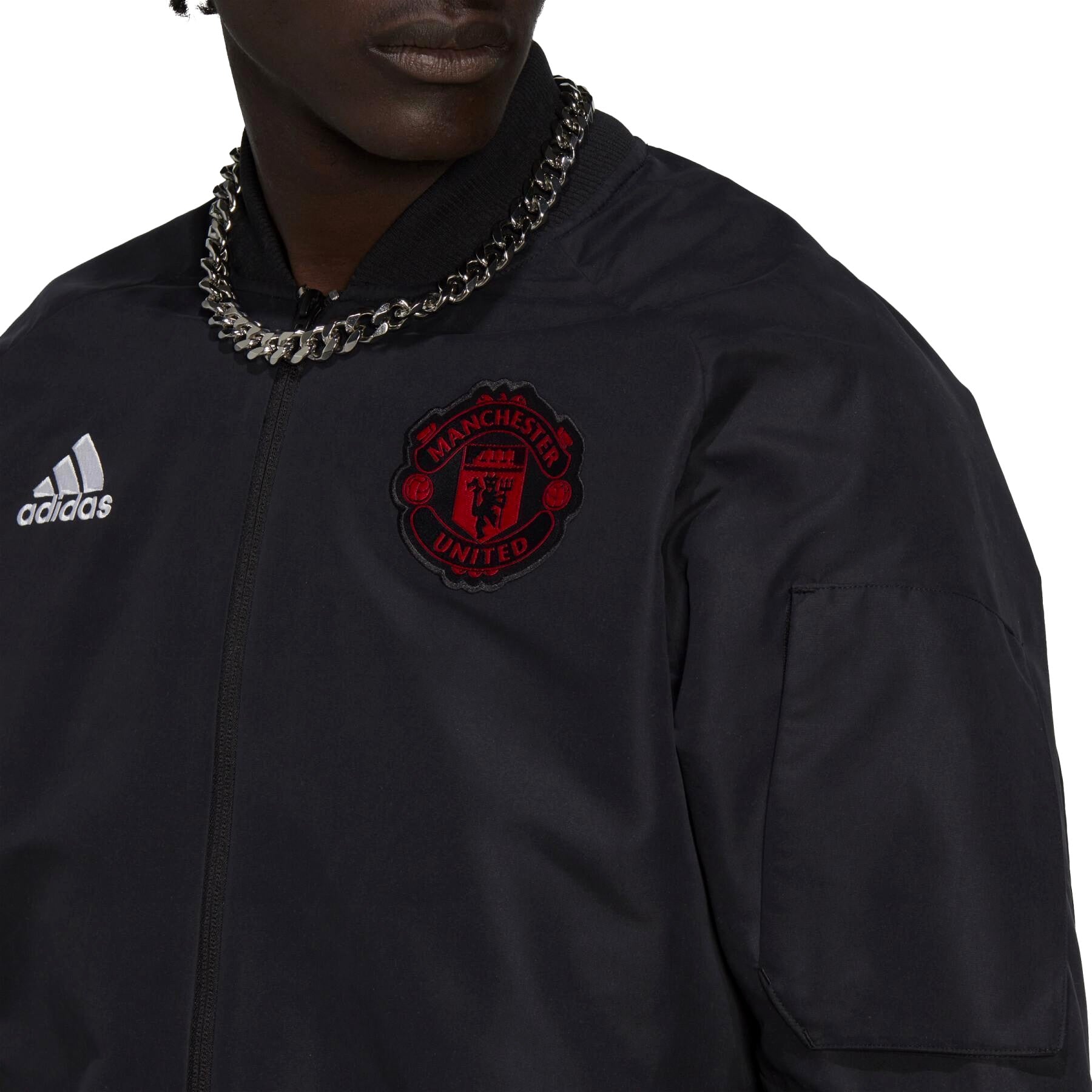 Manchester United black light padded bomber jacket 2023