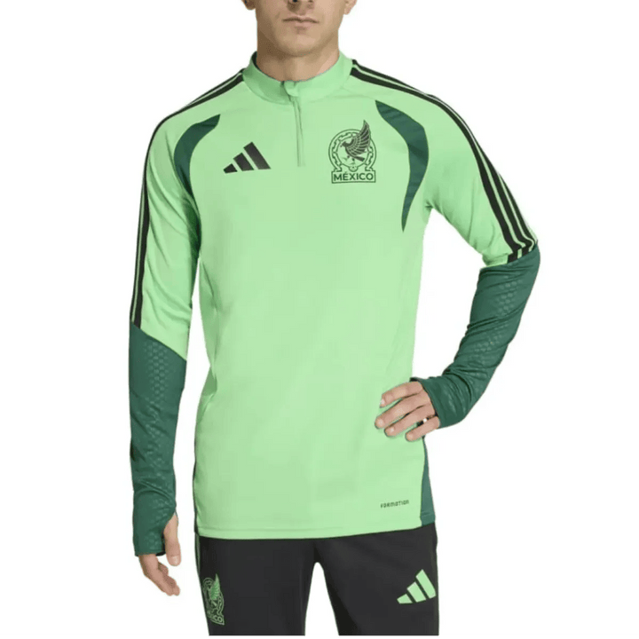 Mexico training technical soccer tracksuit set 2026/27 in green by Adidas with official team branding and stylish design.