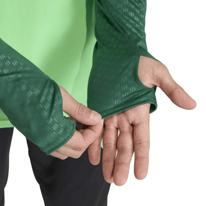 Mexico training technical soccer tracksuit set 2026/27 by Adidas in green with thumbholes and breathable fabric