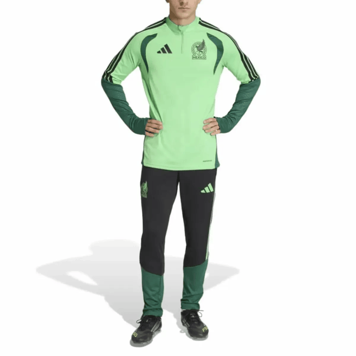 Mexico training technical soccer tracksuit 2026/27 in green and black by Adidas for adults