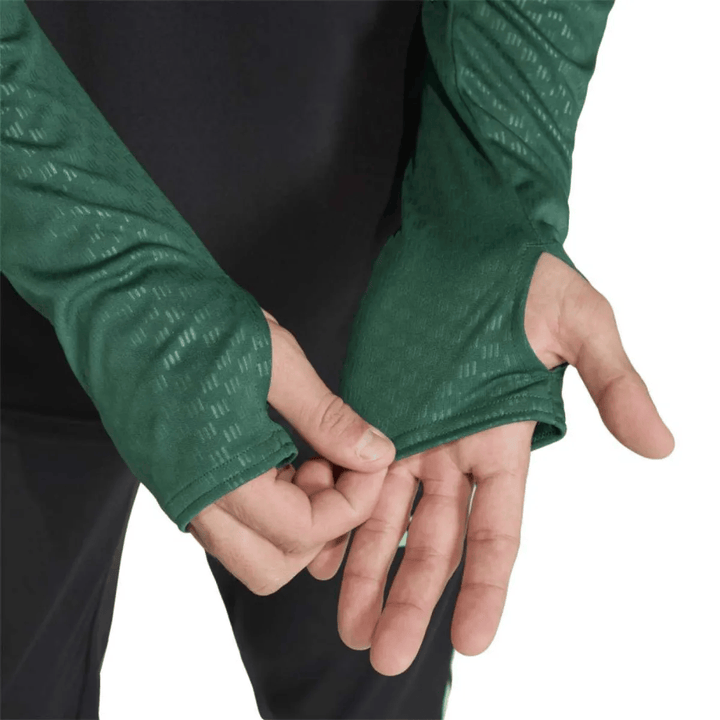 Mexico black training technical soccer tracksuit by Adidas with long sleeves and thumbholes for comfort