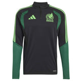 Men's Mexico black training tracksuit 2026 World Cup with green accents and zip neck design