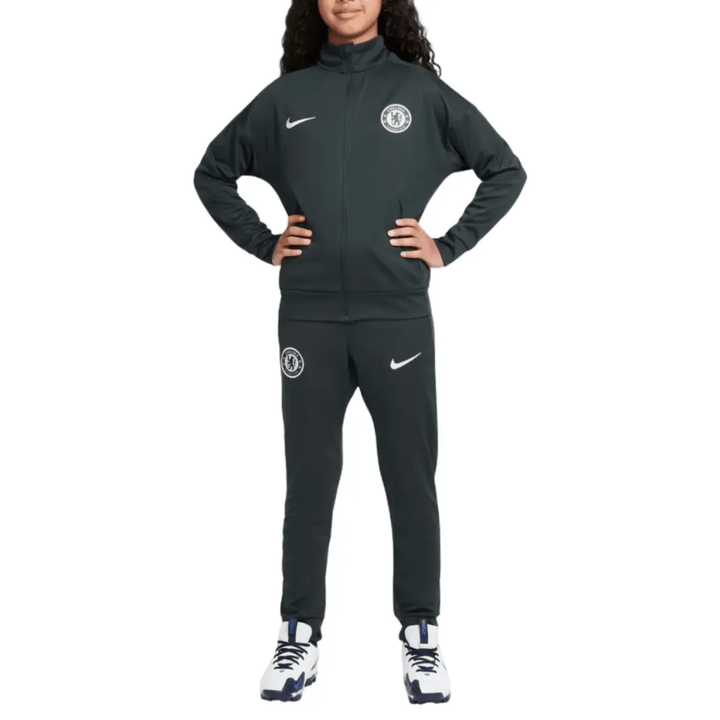 Kids - Chelsea dark green training presentation tracksuit 2025/26 - Nike