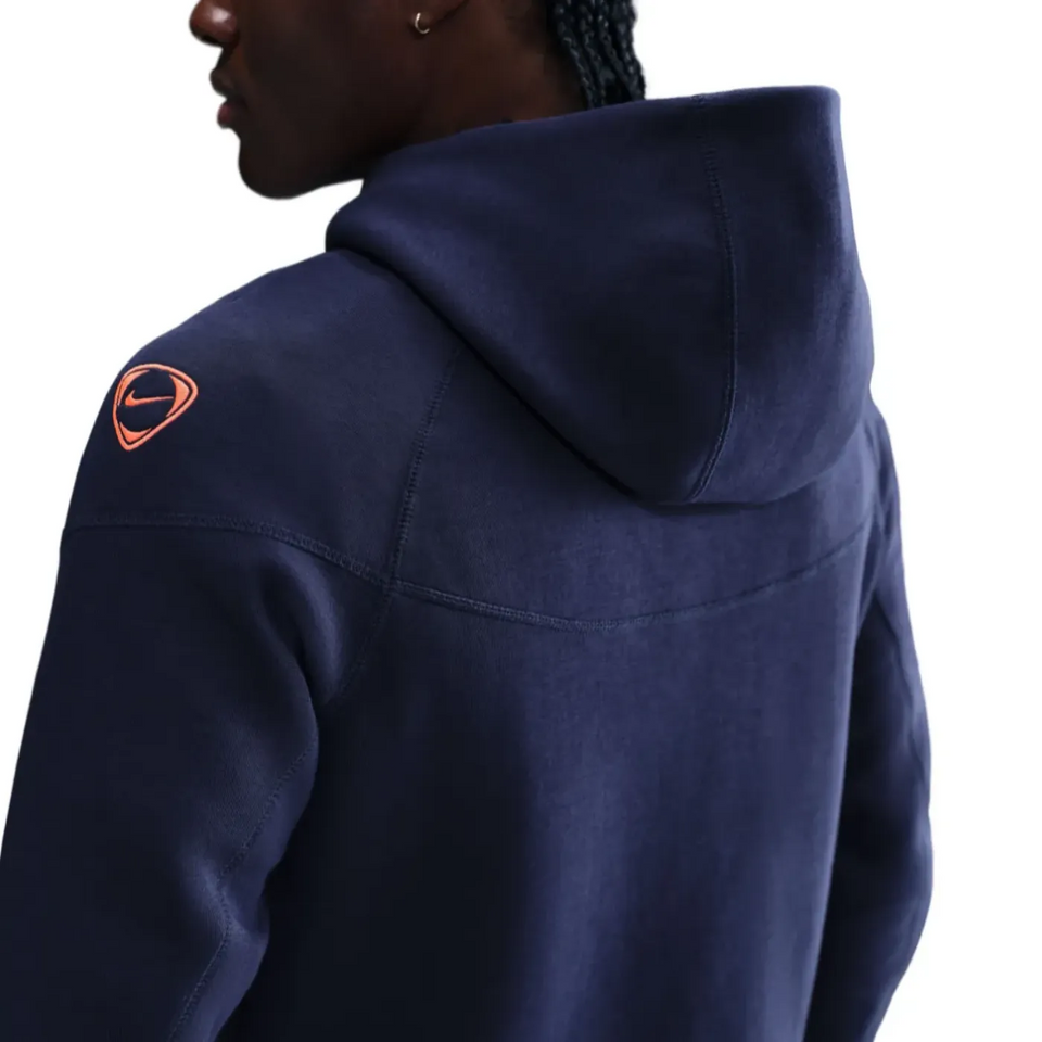 Nike Barcelona tech fleece tracksuit UCL featuring a comfortable hood on SoccerTracksuits.com