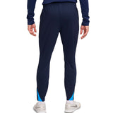 Back view of Chelsea FC 2024 training tracksuit navy blue pants with light blue accents