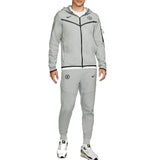 Chelsea FC tech fleece tracksuit grey with zip-up hoodie and matching jogger pants