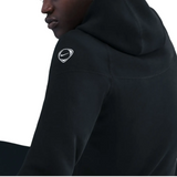 Nike Chelsea tech fleece tracksuit 2025 26 in black with sleek hood and signature logo on SoccerTracksuits.com