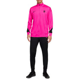 Nike Chelsea UCL presentation suit in bright pink jacket with black pants and black shoes