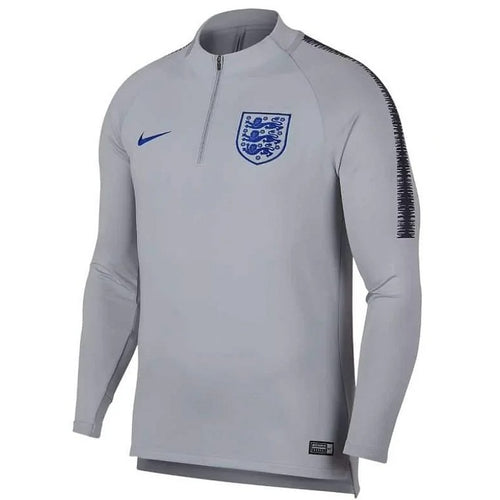 England football kids training jersey gray long sleeve with zipper and Nike logo