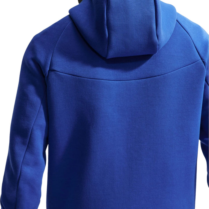 Blue Nike France Tech Fleece presentation soccer tracksuit with a hood for adults in various sizes
