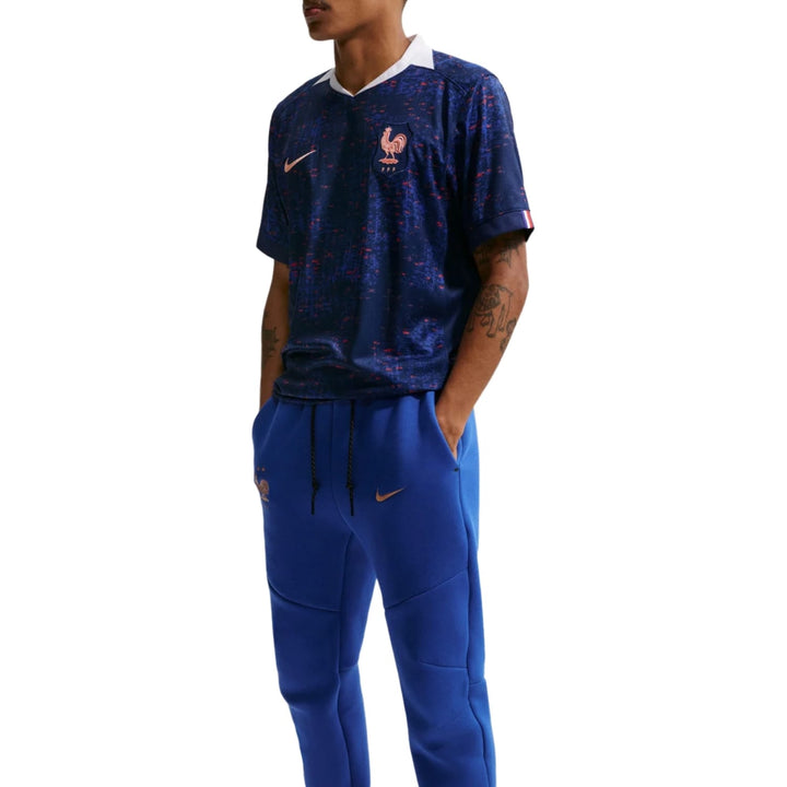France Tech Fleece presentation soccer tracksuit 2026/27 by Nike in blue with official France team design