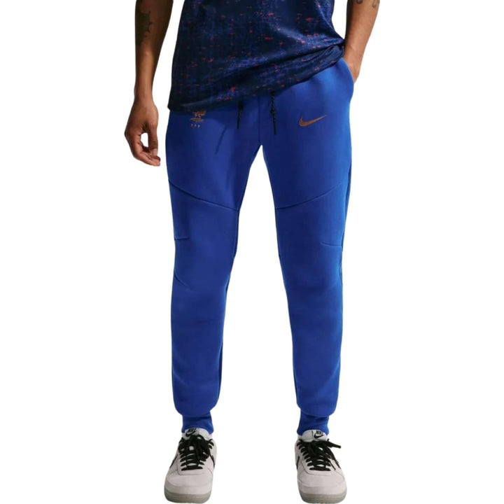 Nike France Tech Fleece presentation soccer tracksuit 2026/27 in blue with official branding and comfortable fit for adults