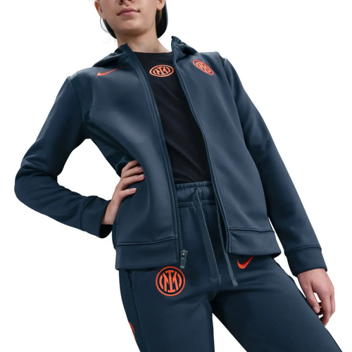 Nike Inter Milan kids tracksuit 2025 26 in navy with orange accents and a stylish design